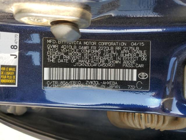 JTDKN3DU4F0450901 Toyota PRIUS