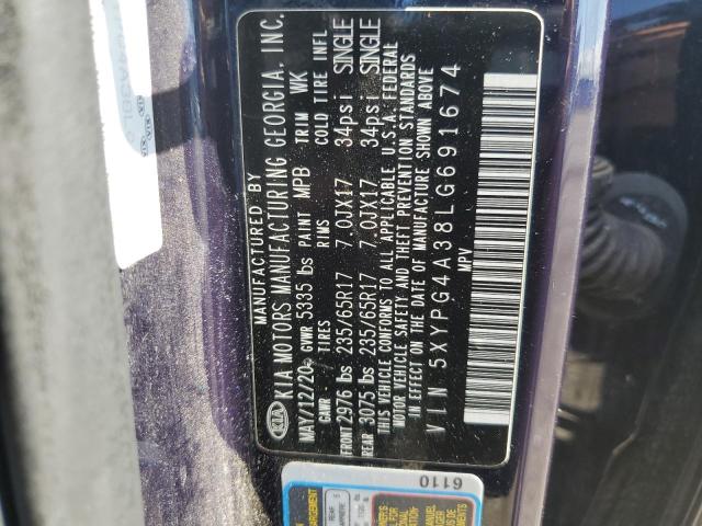 5XYPG4A38LG691674 KIA SORENTO L
