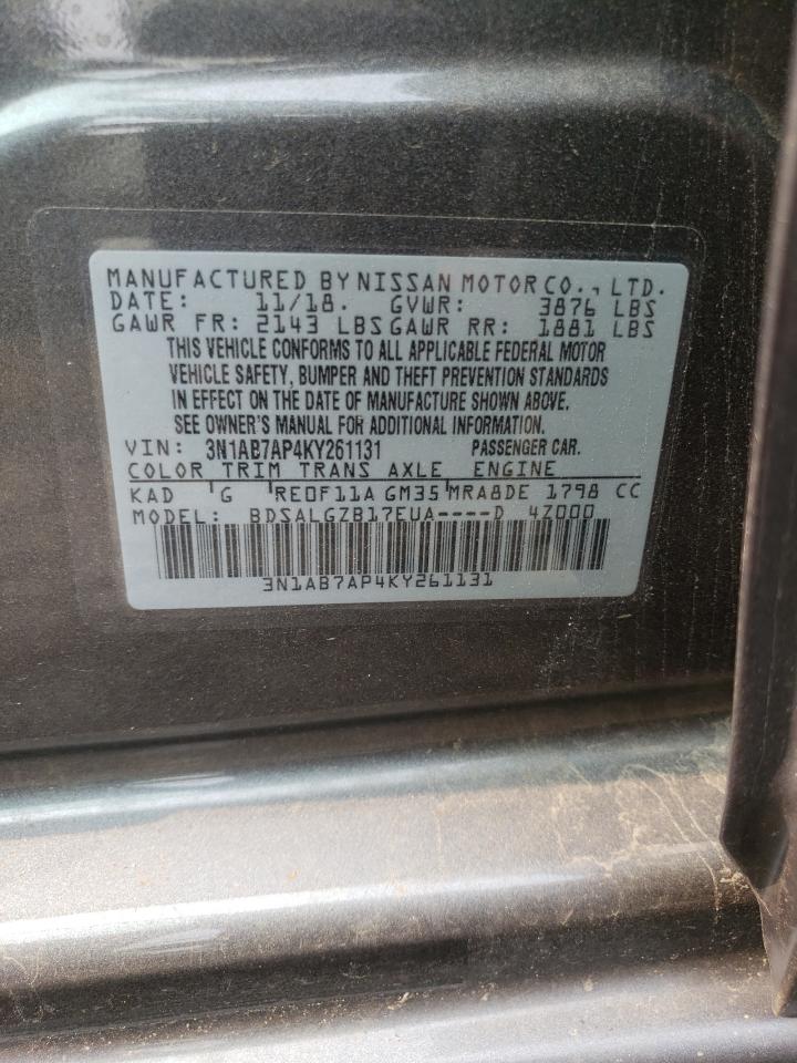 3N1AB7AP4KY261131 NISSAN SENTRA 2019