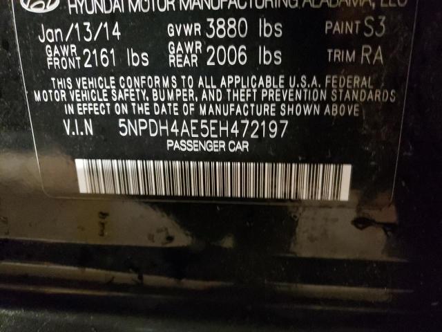 5NPDH4AE5EH472197 Hyundai ELANTRA SE