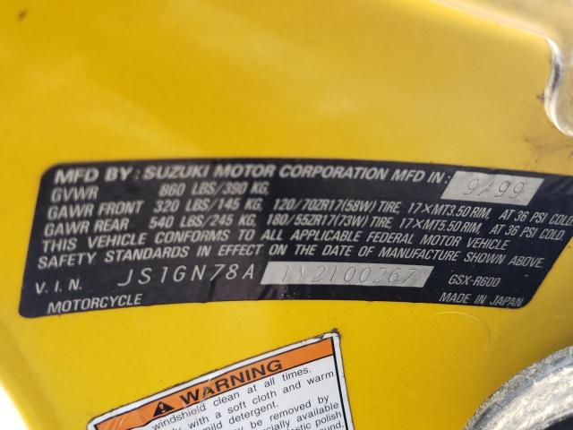 2000 SUZUKI GSXR - JS1GN78A1Y2100267