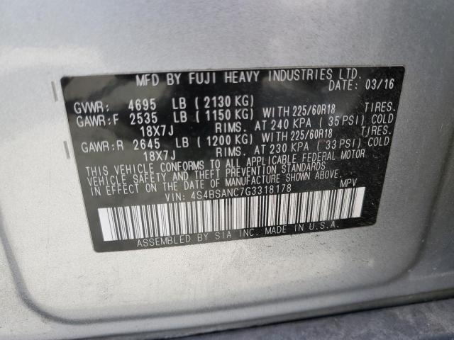 4S4BSANC7G3318178 Subaru Outback 2.5i Limited