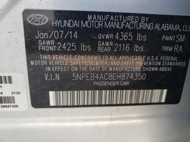 5NPEB4AC8EH874350 Hyundai SONATA GLS