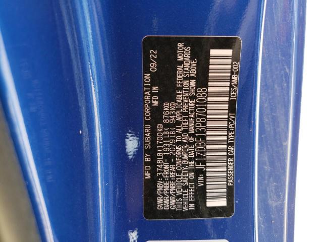 2023 SUBARU BRZ LIMITE JF1ZDBF13P8701088