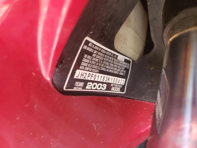 2003 HONDA FSC600 D JH2PF01183K100433