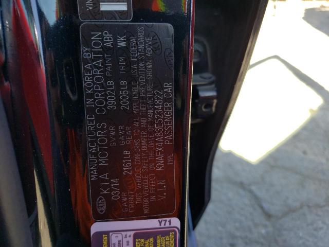KNAFX4A83E5234822 KIA FORTE EX