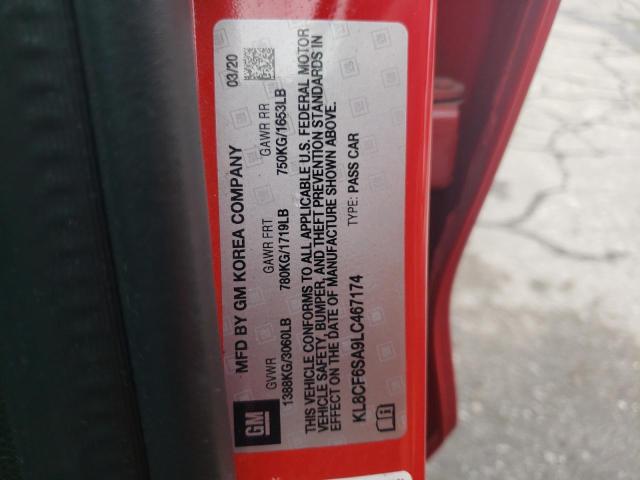 2020 CHEVROLET SPARK 2LT - KL8CF6SA9LC467174