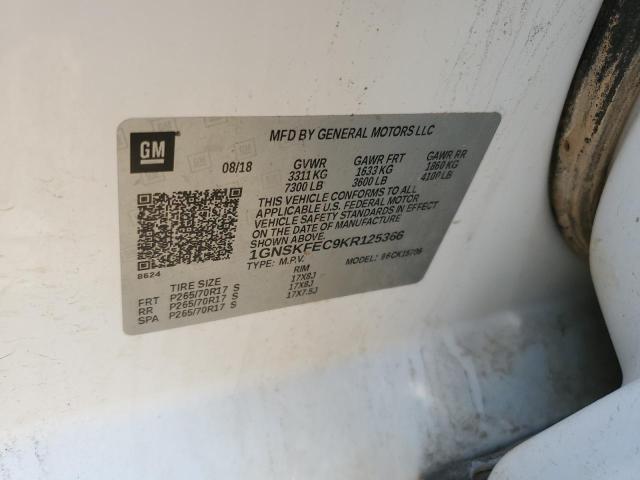 2019 CHEVROLET TAHOE SPEC 1GNSKFEC9KR125366