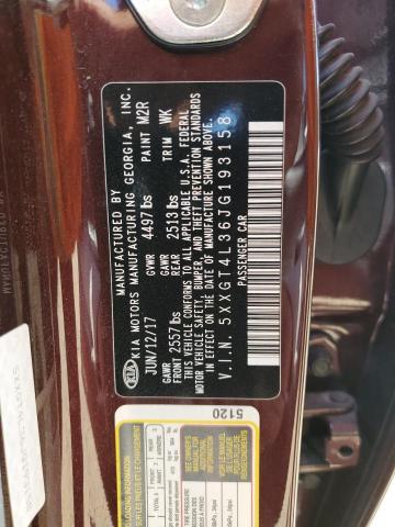 5XXGT4L36JG193158 KIA Optima Lx