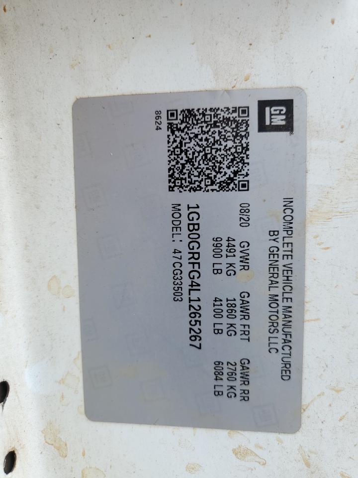 1GB0GRFG4L1265267 CHEVROLET EXPRESS 2020