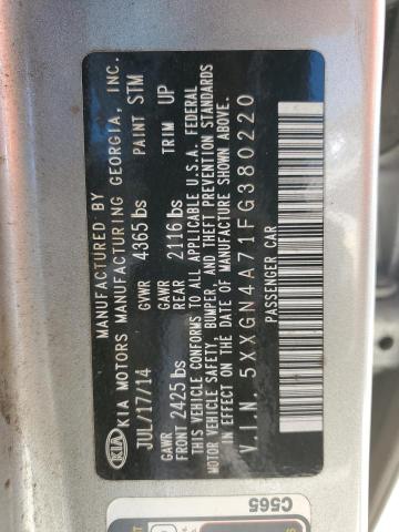 5XXGN4A71FG380220 KIA OPTIMA EX