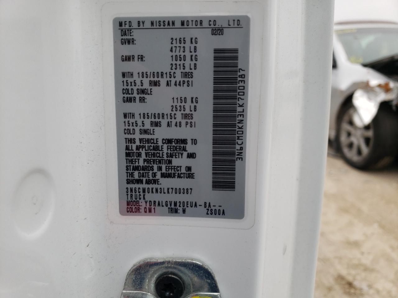 3N6CM0KN3LK700387 NISSAN NV 2020