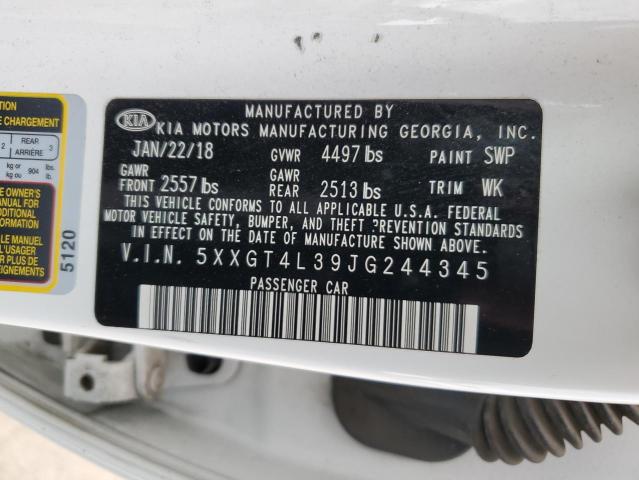 5XXGT4L39JG244345 KIA Optima Lx