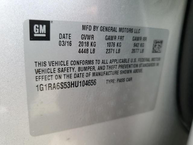 VIN 1G1RA6S53HU104656 2017 Chevrolet Volt, LT no.13