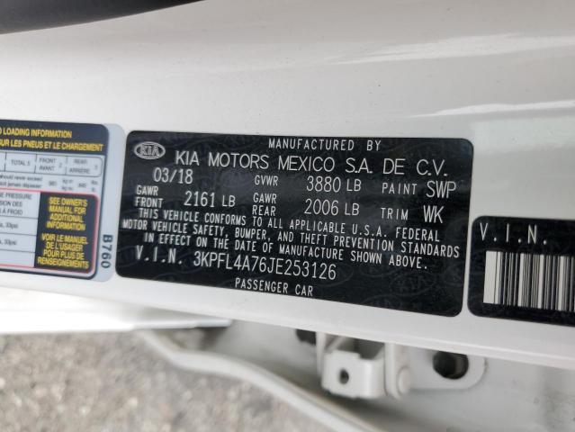 3KPFL4A76JE253126 KIA FORTE LX