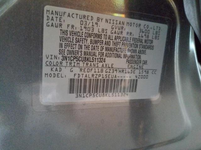 3N1CP5CU8KL511324 Nissan KICKS S