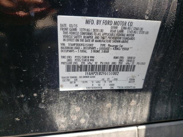 1FAHP2E82FG151002 Ford TAURUS SEL