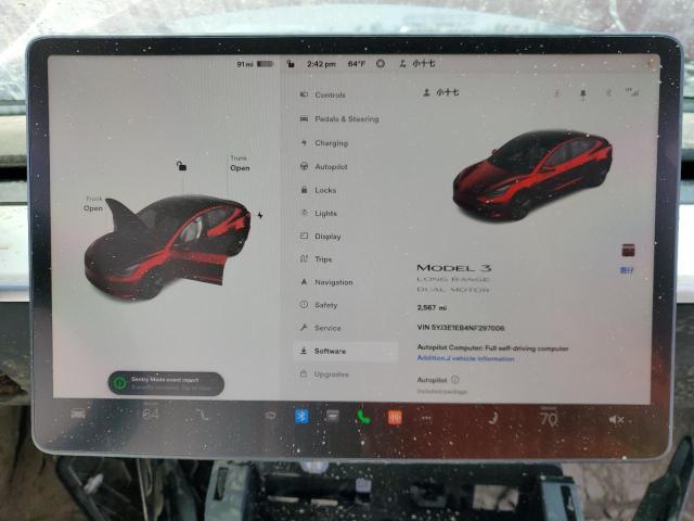 5YJ3E1EB4NF297006 Tesla MODEL 3