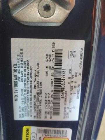 1FA6P8TD8L5129281 Ford MUSTANG