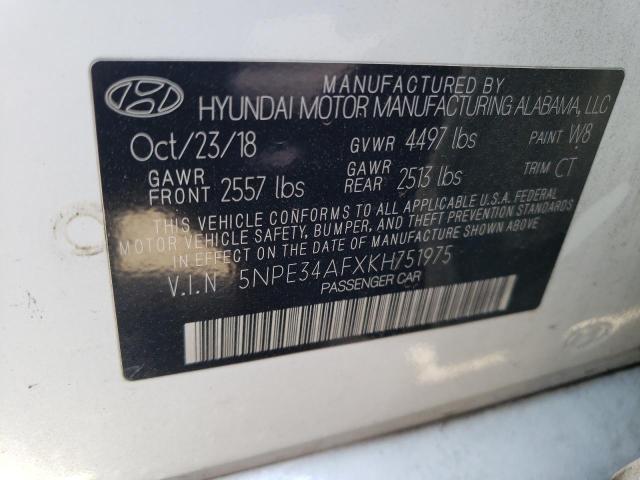 5NPE34AFXKH751975 Hyundai Sonata LIM 12