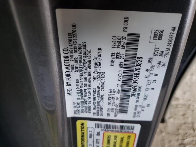 3FA6P0D96ER200828 Ford Fusion Titanium
