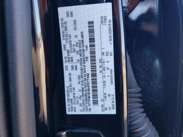 1FTFW1E58JFE77342 Ford F150 Supercrew
