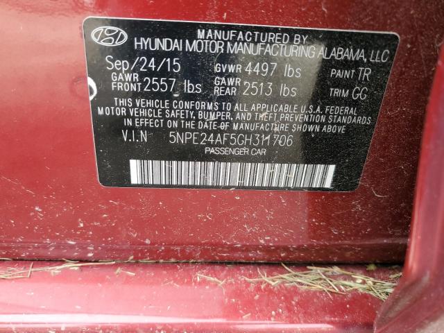 2016 HYUNDAI SONATA SE - 5NPE24AF5GH311706
