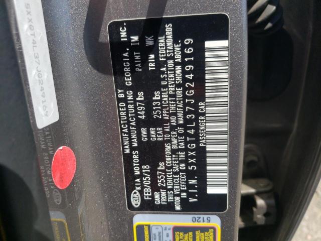 5XXGT4L37JG249169 KIA Optima Lx
