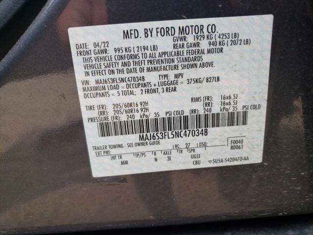 MAJ6S3FL5NC470348 Ford ECOSPORT S