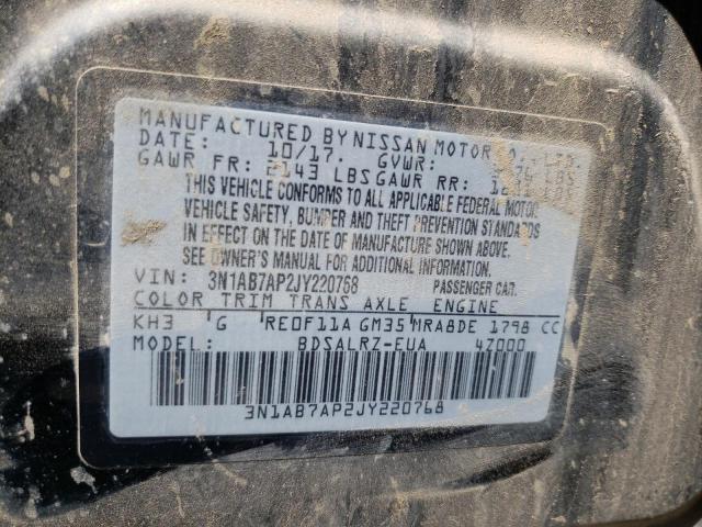 3N1AB7AP2JY220768 Nissan SENTRA S