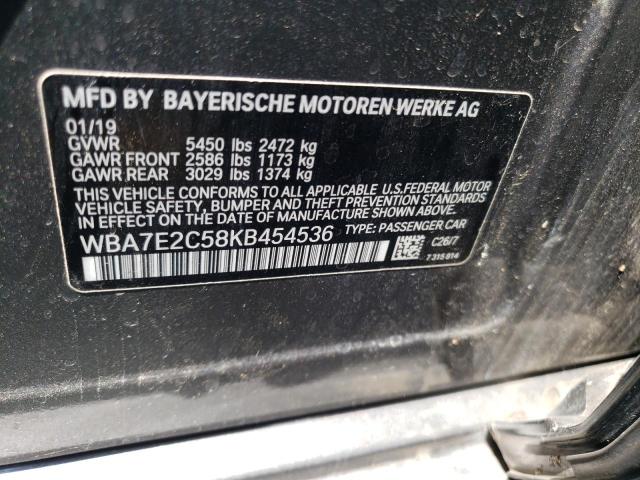 WBA7E2C58KB454536 BMW 740 I