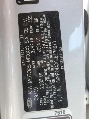 3KPF24AD6LE176673 KIA FORTE FE