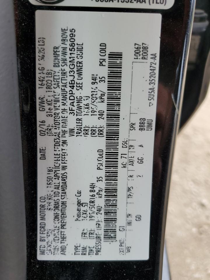 3FADP4BJ3GM158095 FORD FIESTA 2016