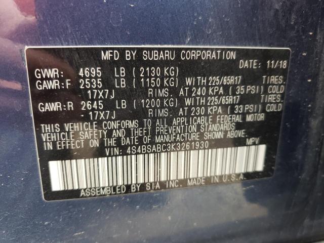 4S4BSABC3K3261930 Subaru Outback 2.5i