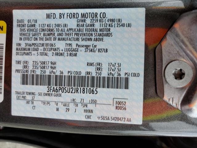 3FA6P0SU2JR181065 Ford Fusion Titanium/platinum Phev
