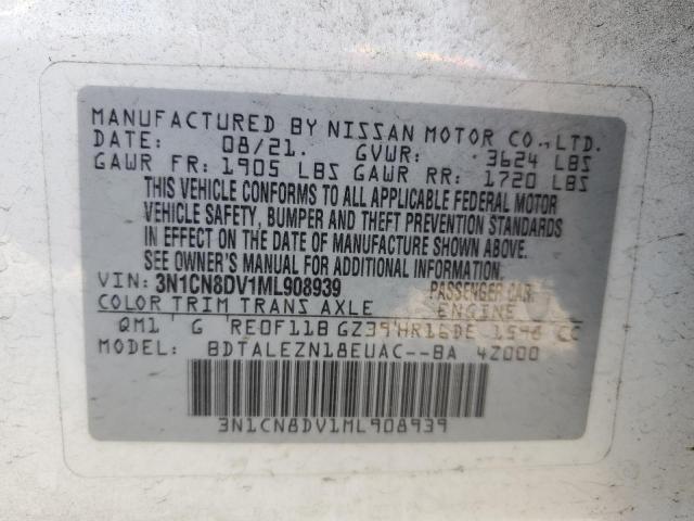 3N1CN8DV1ML908939 Nissan VERSA S