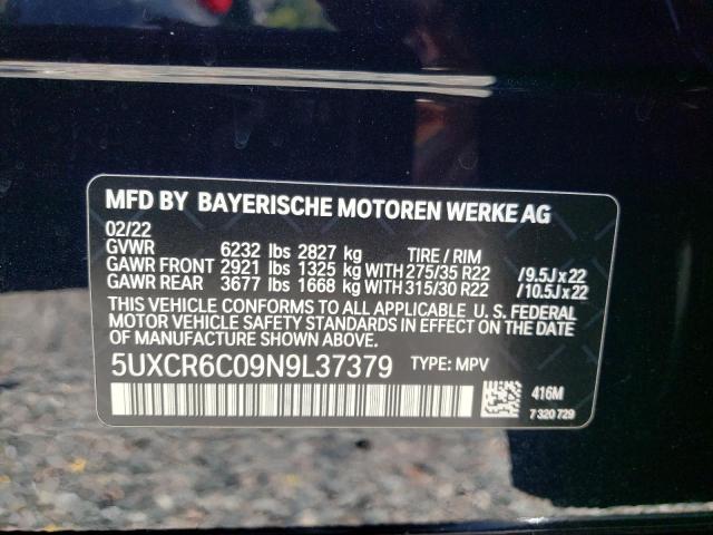 5UXCR6C09N9L37379 2022 BMW X5, photo no. 14