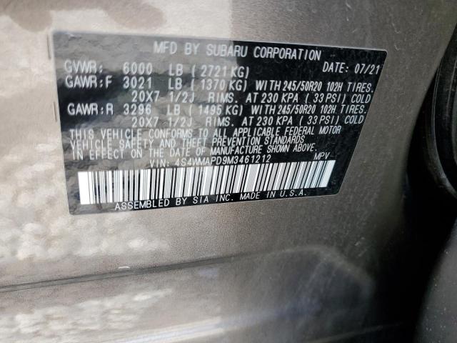 4S4WMAPD9M3461212 Subaru Ascent Limited