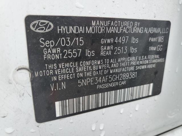 5NPE34AF5GH289381 Hyundai Sonata Sport