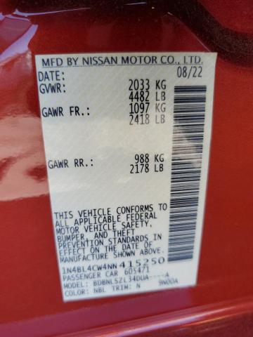 1N4BL4CW4NN415250 Nissan ALTIMA SR