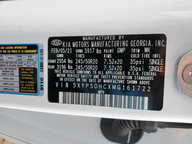 5XYP5DHCXMG161722 KIA Telluride Sx