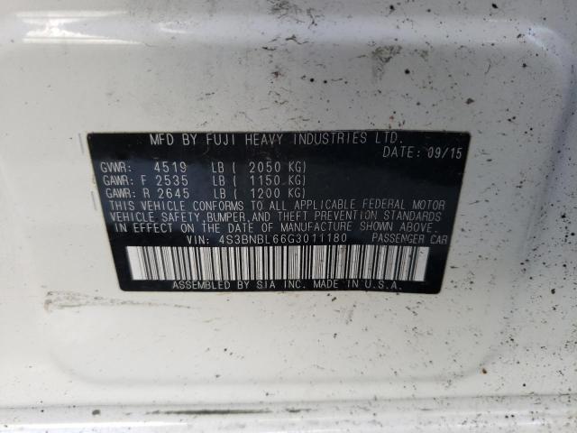 4S3BNBL66G3011180 Subaru Legacy 2.5i Limited