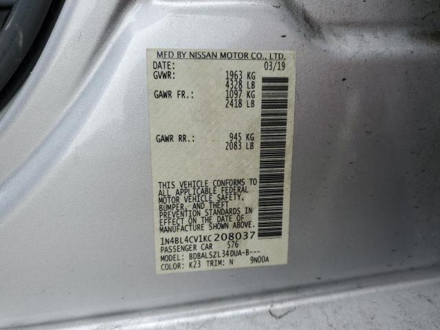 1N4BL4CV1KC208037 Nissan ALTIMA SR