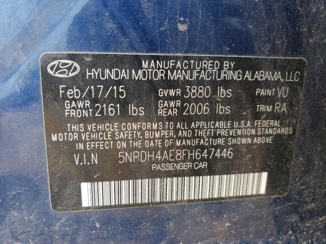 2015 HYUNDAI ELANTRA 4D - 5NPDH4AE8FH647446
