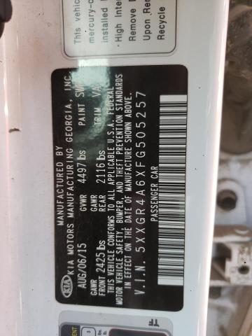 5XXGR4A6XFG505257 KIA OPTIMA SX