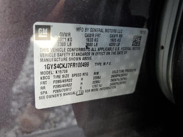 1GYS4CKJ7FR100499 Cadillac Escalade Premium