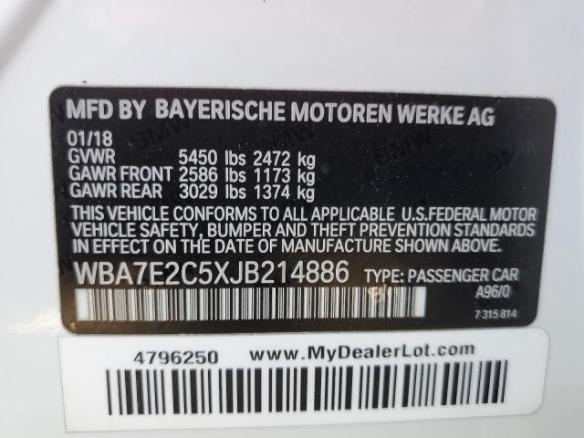 WBA7E2C5XJB214886 BMW 740 I