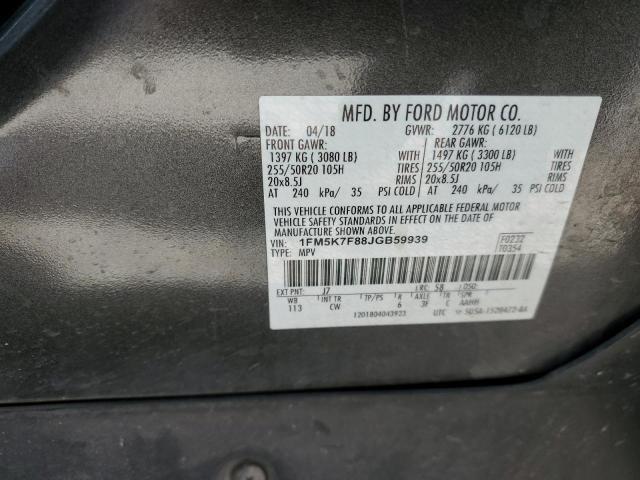 1FM5K7F88JGB59939 Ford Explorer Limited