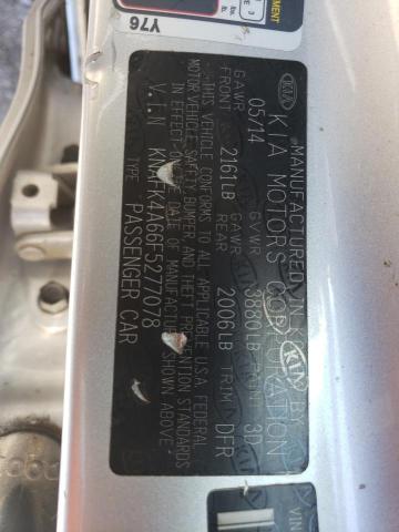 KNAFK4A66F5277078 KIA FORTE LX