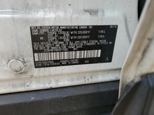 2T3H1RFV5KC011566 Toyota RAV4 LE